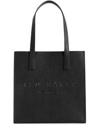 Ted Baker - Icon Small Crosshatch Faux-leather Shopper - Lyst