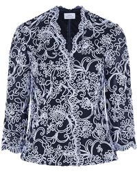 Gina Bacconi - Lanette Embroidered Blouse With Scallops - Lyst