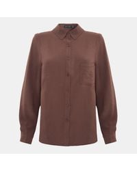 I Saw It First - Soft Crepe Long Sleeve Shirt - Lyst