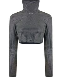 Off-White c/o Virgil Abloh - Cropped Long Sleeve T-Shirt - Lyst