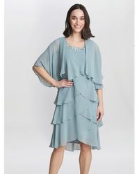 Gina Bacconi - Toni Chiffon Tier Jacket Dress - Lyst