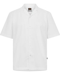 BOSS - Short Sleeve Plain Shirt - Lyst
