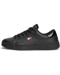 Tommy Hilfiger - Logo Leather Low-Top Trainers - Lyst