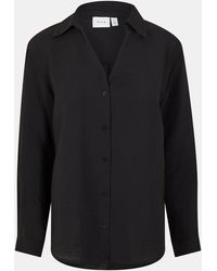 Vila - Vdmra V-Neck Long-Sleeve Blouse - Lyst