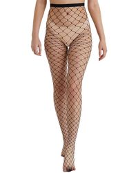 Playful Promises - Bettie Page Fence Net Tights - Lyst