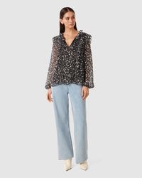 Forever New - Cody Ruffle Pintuck Blouse - Lyst