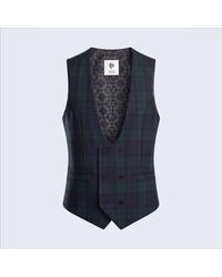 Twisted Tailor - Ginger Slim Fit Tartan Waistcoat - Lyst