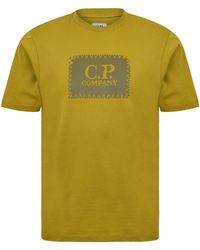 C.P. Company - Block Logo Regular Fit T-Shirt - Lyst