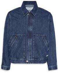 Calvin Klein - Button Front Tailored Fit Denim Jacket - Lyst