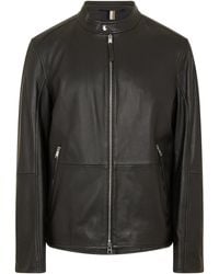 BOSS - Nokuri1 Leather Jacket - Lyst