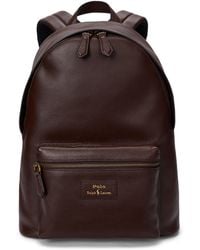 Polo Ralph Lauren - Pebbled Leather Dome Backpack - Lyst