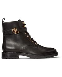 Lauren by Ralph Lauren - Eldridge Burnished Leather Boot - Lyst