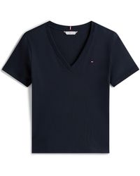 Tommy Hilfiger - V-Neck Striped T-Shirt - Lyst