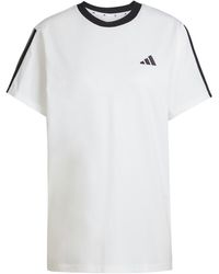 adidas - Essentials 3 Stripe T-Shirt - Lyst
