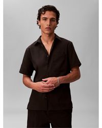 Calvin Klein - Short Sleeve Plain Shirt - Lyst