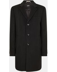 BOSS - Hyde Tailored Fit Long Formal Coat - Lyst