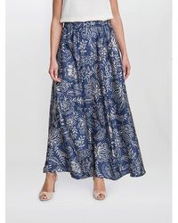 Gina Bacconi - Dakota Satin Elastic Waist Skirt - Lyst