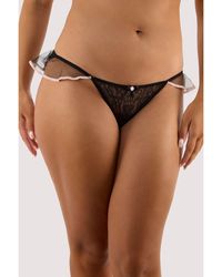 Playful Promises - Monica Ribbon Slot Lace Brief - Lyst