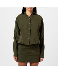 JBQ - Gathered Button-Through Shirt Dress - Lyst