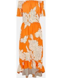 AX Paris - Blood Printed Bardot Style Midi Dress - Lyst