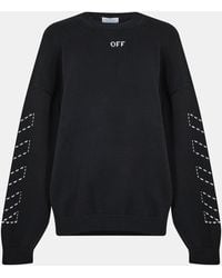 Off-White c/o Virgil Abloh - Arrows Cotton Long Sleeve Crew Neck Sweatshirt - Lyst