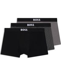 BOSS - 3 Pack Boxers With Logo Waistband - Lyst