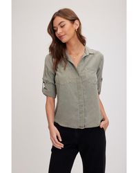 Bella Dahl - Split Back Long-Sleeve Plain Shirt - Lyst
