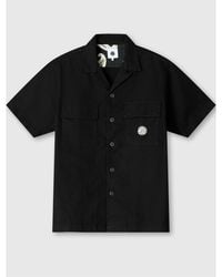 Pretty Green - Stamford Cuban Collar Short-Sleeve Plain Shirt - Lyst