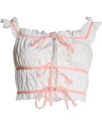 Collective The Label - Lace-Up Crop-Top - Lyst