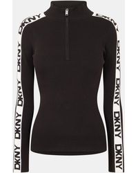 DKNY - Tape Knitted Top - Lyst