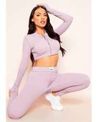Missy Empire - Missy Sport Tab Logo Thick Gym Leggings - Lyst