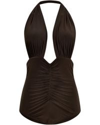 Norma Kamali - Ruched Strapless Bodysuit - Lyst