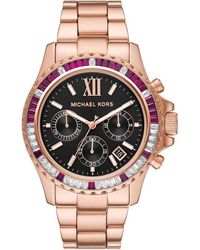 Michael Kors - Everest Quartz Watch With Stainless Steel Strap - Lyst