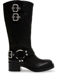 Steve Madden - Eastern Motorcycle Boots With Block Heel - Lyst