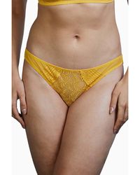 Playful Promises - Emma Mustard Brazilian Lace Brief - Lyst
