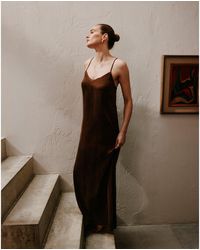 Nudea - Eco-Luxe Maxi Slip Dress - Lyst