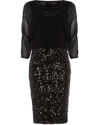 Phase Eight Sequin Adele Dress - Black