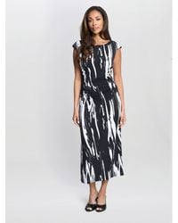 Gina Bacconi - Lucia Abstract Print Dress - Lyst