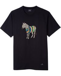Paul Smith - Regular Fit Zebra Print T-Shirt - Lyst