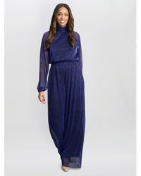Gina Bacconi - Kylie Metallic Knit Jumpsuit - Lyst