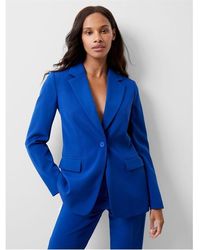 French Connection - Cobalt Echo Single Breasted Blazer Jacket - Lyst