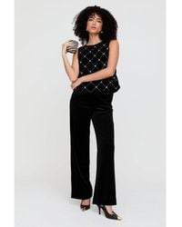 Lily and Lionel - Valerie Straight Leg Velvet Trouser - Lyst