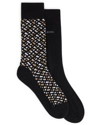 BOSS - 2 Pack Regular Monogram Socks - Lyst