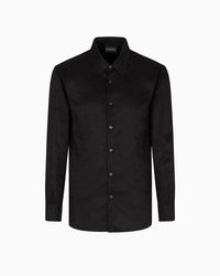 Emporio Armani - Geometric Long Sleeve Patterned Shirt - Lyst