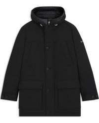 BOSS - H-Detoni Hooded Long Sleeve Button Parka - Lyst
