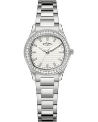 Rotary - Ladies Brilliance Stone Set Ss Bracelet Wat - Lyst