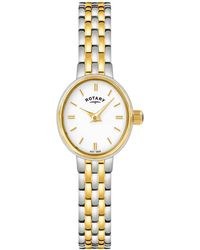 Rotary - Ladies Cocktail Two Tone Ss Bracelet Watch - Lyst
