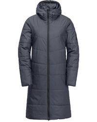 Jack Wolfskin - Deutzer Water And Wind Resistant Knee Length Hooded Insulated Puffer Jacket - Lyst