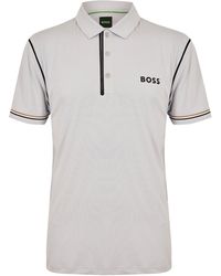 BOSS - Short Sleeve Polo Shirt With Logo Detail (Paddytech Goc) - Lyst