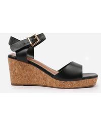 Where's That From - Blackpu Giselle Wide-Fit Wedge Sandals With Buckle - Lyst